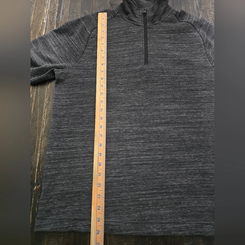 Banana Republic Sweater Men’s Gray Moisture Wicking 1/4 Zip Long Sleeve Large